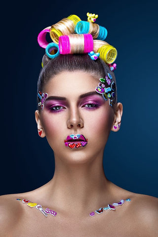 Yana Black Ornate Wood Framed Art Print with Double Matting by Leshchenko, Dmitry