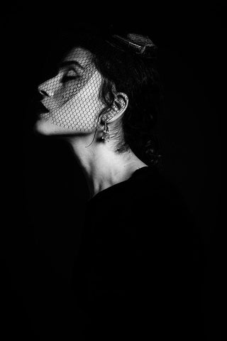 ... White Modern Wood Framed Art Print with Double Matting by Vasilenko, Artem