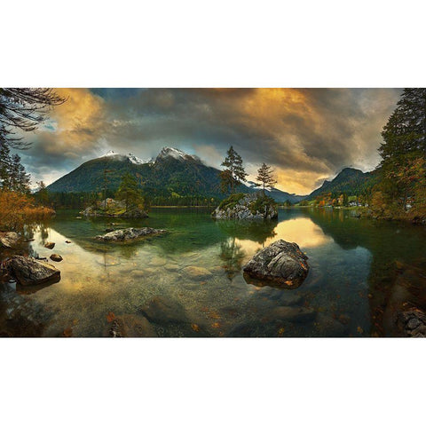 Hintersee.... Black Modern Wood Framed Art Print by Browko, Krzysztof