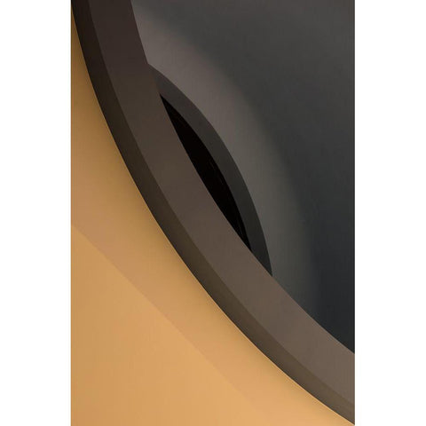 Curved Lines Black Modern Wood Framed Art Print with Double Matting by Pfeiffer, Peter