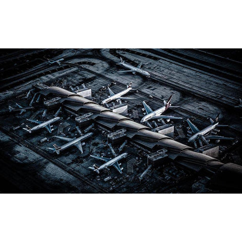 Above Lax White Modern Wood Framed Art Print by Agazzi, Andreas