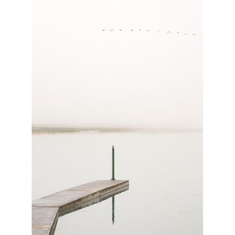 Semaphore In Green White Modern Wood Framed Art Print by Concepcion Alvarado, Jesus