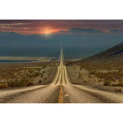 My Way... Gold Ornate Wood Framed Art Print with Double Matting by Shatov, Gennady