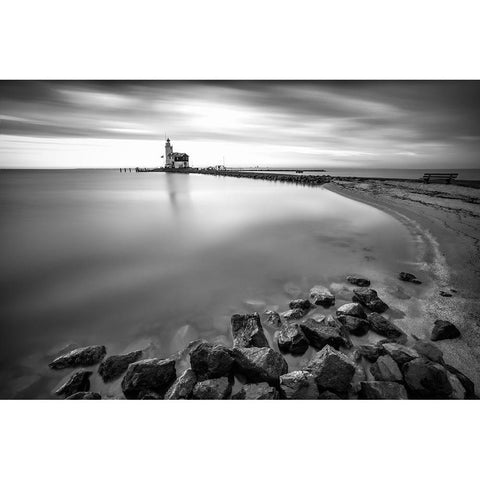 The Marken Black Modern Wood Framed Art Print with Double Matting by Mierzejewski, Krzysztof