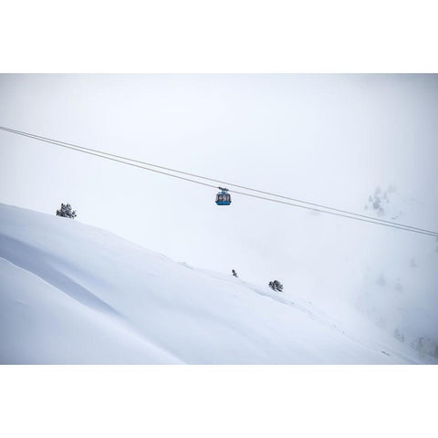 Grandvalira Black Modern Wood Framed Art Print with Double Matting by Simoes, Goncalo