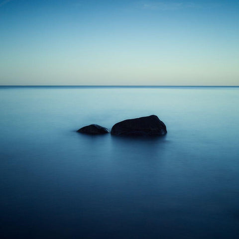 Zen White Modern Wood Framed Art Print by Fallberg, Peter