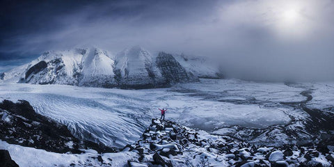 Wanderer White Modern Wood Framed Art Print with Double Matting by F. Turienzo, Carlos