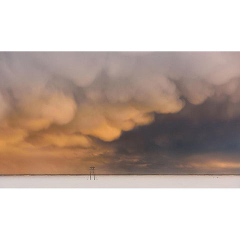 Sunset Clouds Black Modern Wood Framed Art Print by Li, Austin