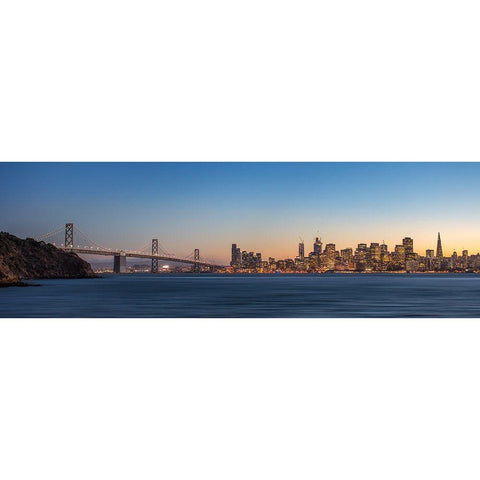 San Francisco Black Modern Wood Framed Art Print with Double Matting by Fegari