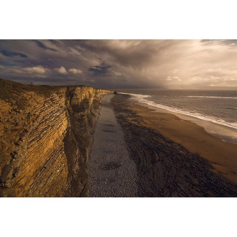 A Walk Gold Ornate Wood Framed Art Print with Double Matting by Lach, Milos