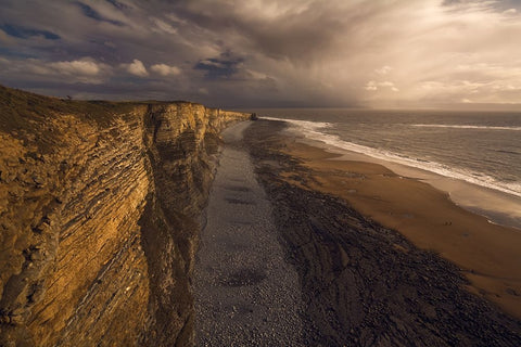 A Walk Black Ornate Wood Framed Art Print with Double Matting by Lach, Milos