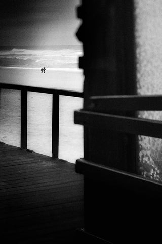 Bring Me The Horizon White Modern Wood Framed Art Print with Double Matting by Correia, Rui