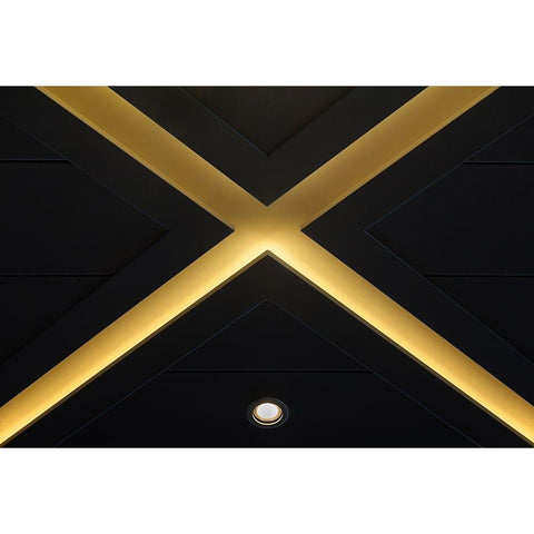 Xing Black Modern Wood Framed Art Print with Double Matting by Hawerkamp, Hans-Wolfgang