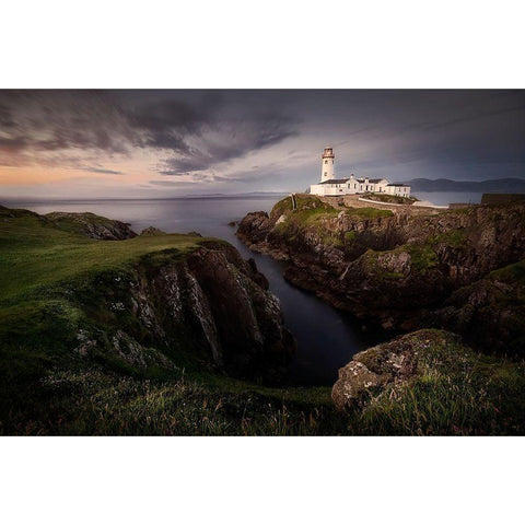 Fanad Head Black Modern Wood Framed Art Print with Double Matting by Romero Angueira, Yolanda