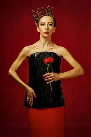 Untitled White Modern Wood Framed Art Print with Double Matting by Smirnov, Sergei