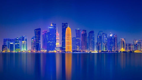 Urban Illusion White Modern Wood Framed Art Print with Double Matting by Zheng, Michael