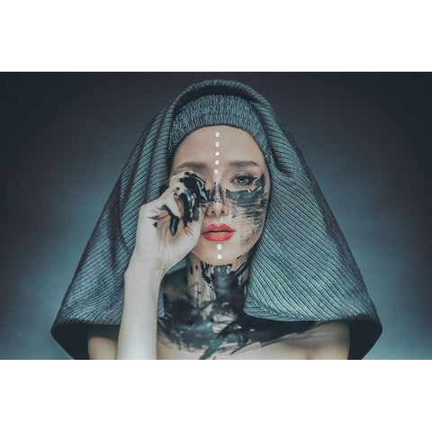 Rabbi Black Modern Wood Framed Art Print by Hamidnezhad, Amin