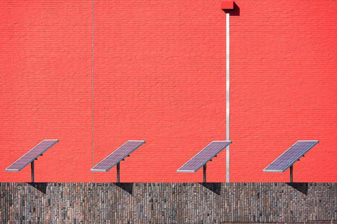 Captured Sunbeams White Modern Wood Framed Art Print with Double Matting by Van Son, Greetje