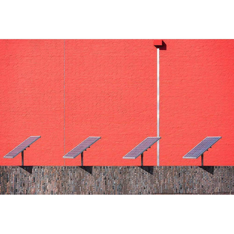 Captured Sunbeams Black Modern Wood Framed Art Print with Double Matting by Van Son, Greetje