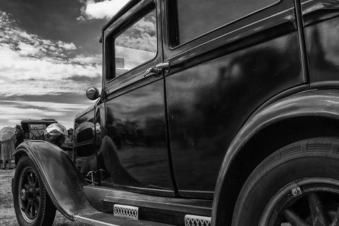 They Met Under A Big Sky Black Ornate Wood Framed Art Print with Double Matting by Russell, Vince