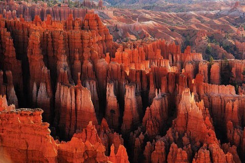 Red City Black Ornate Wood Framed Art Print with Double Matting by Li, Austin