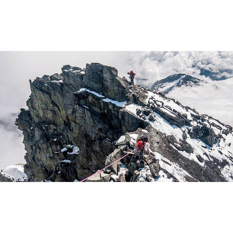 On Joffre Peak Black Modern Wood Framed Art Print with Double Matting by Raber, Daniel