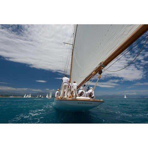 Close Following Gold Ornate Wood Framed Art Print with Double Matting by Pelissier, Marc