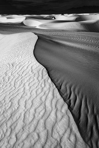 Sand Waves White Modern Wood Framed Art Print with Double Matting by Jacobs, Lydia