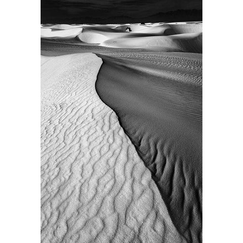 Sand Waves Black Modern Wood Framed Art Print by Jacobs, Lydia