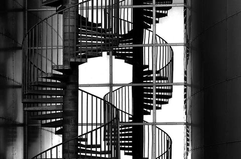 Double Mix White Modern Wood Framed Art Print with Double Matting by Hawerkamp, Hans-Wolfgang