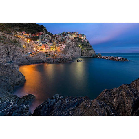 Manarola Lifestyle White Modern Wood Framed Art Print by Doyle, Renee