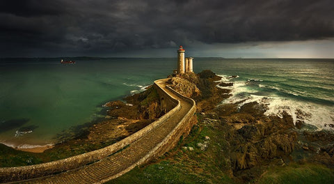 Rain Is Coming ... Black Ornate Wood Framed Art Print with Double Matting by Browko, Krzysztof