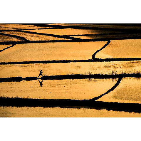 Rice Gold Ornate Wood Framed Art Print with Double Matting by Nisan Kandilcioglu, Ummu