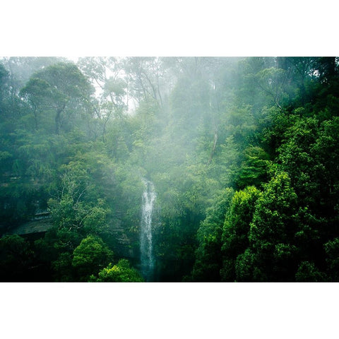 Green Black Modern Wood Framed Art Print with Double Matting by Steinkopff, Robert