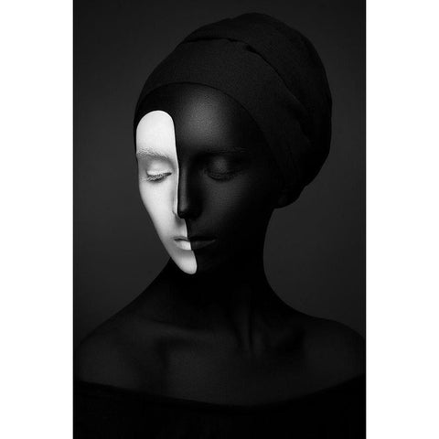 Black Renaissance Black Modern Wood Framed Art Print by Malikov, Alex