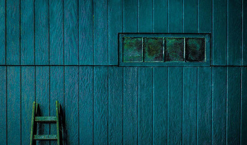 Untitled White Modern Wood Framed Art Print with Double Matting by Schuster, Inge