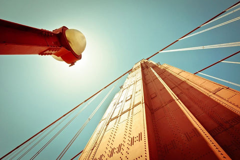 Golden Gate Black Ornate Wood Framed Art Print with Double Matting by Steinkopff, Robert