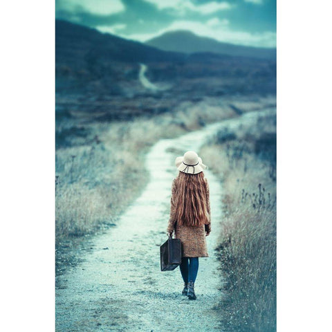 On The Way Gold Ornate Wood Framed Art Print with Double Matting by Russocka, Magdalena