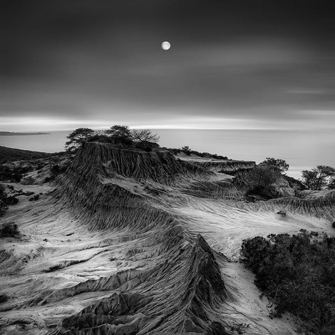 Moon Over Broken Hill White Modern Wood Framed Art Print by Fan, Yi