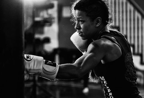 Training White Modern Wood Framed Art Print with Double Matting by Zhao, Henry