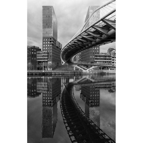 Between The Two Towers Gold Ornate Wood Framed Art Print with Double Matting by Serra, Peru