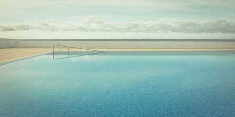 Pool Black Ornate Wood Framed Art Print with Double Matting by Steinkopff, Robert