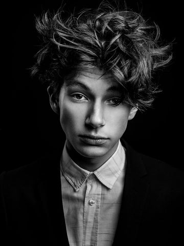 Sebastian White Modern Wood Framed Art Print with Double Matting by Krystynek MQEP, Martin