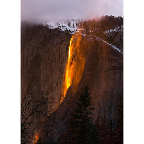 Fire Fall 2 White Modern Wood Framed Art Print by Kim, Eunice