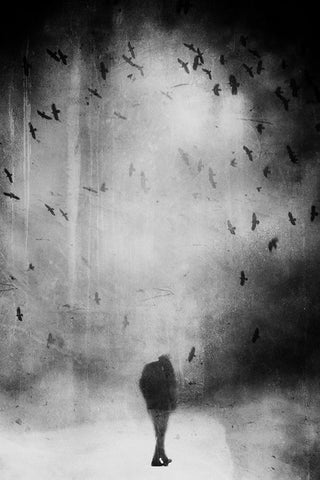 Untitled Black Ornate Wood Framed Art Print with Double Matting by Riegler, Daniela