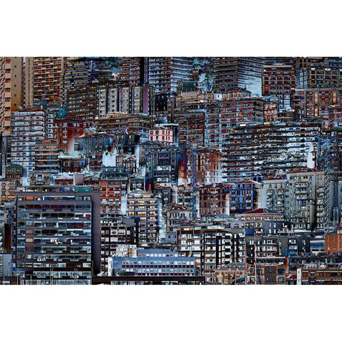 Metropolis Black Modern Wood Framed Art Print by Hawerkamp, Hans-Wolfgang