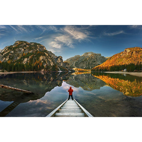 Morning Silence... Black Modern Wood Framed Art Print with Double Matting by Browko, Krzysztof