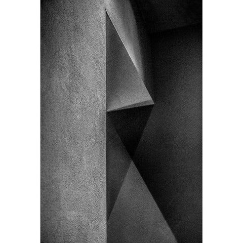 Grey Shadows Black Modern Wood Framed Art Print with Double Matting by Schuster, Inge