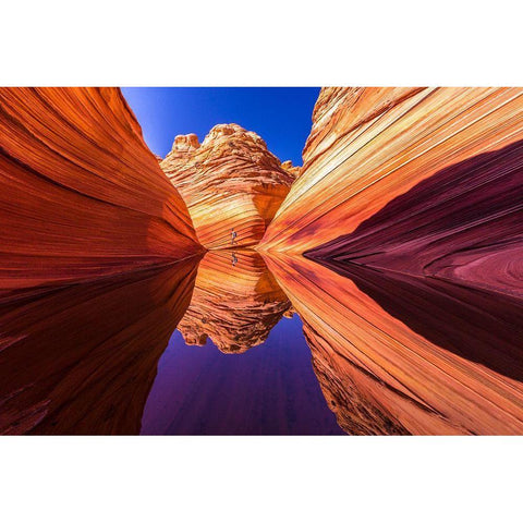 The Wave 2 Black Modern Wood Framed Art Print with Double Matting by Kim, Eunice