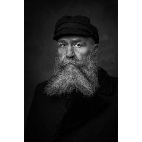 Old Sailor White Modern Wood Framed Art Print by Jenkins, Gareth